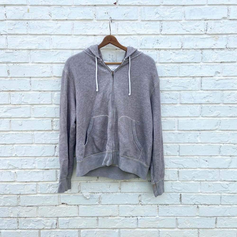 J. Crew Zip-Up Hoodie in Heather Gray
